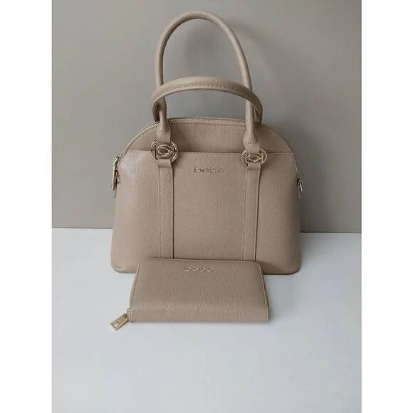 Bebe Bag And Wallet Tan No Crossbody Strap - Picture 1 of 7